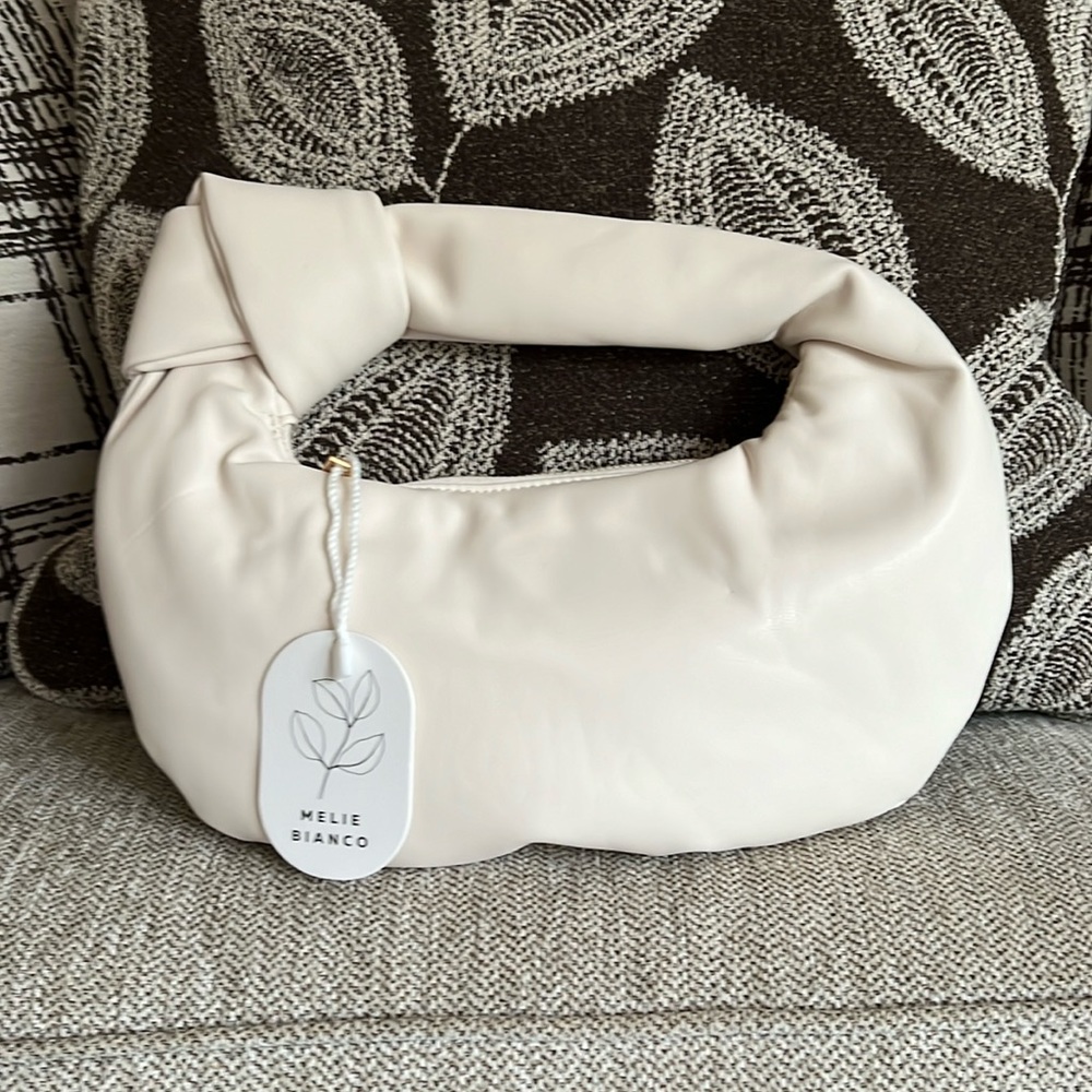 NEW Melie‎ Bianco Alexandra Cream Vegan Top Handle Bag
